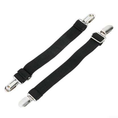 Bike Pant Leg Clamps, Adjustable Cycling Trouser Straps, Stainless Steel Clips with Elastic Band for Riding Hiking Motorcycle, Keep Pants Tucked in