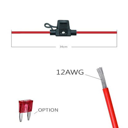 2 Pack wasserdichte Teile, entsprechen dem IP67-Standard, ASP Mini Flachsicherungshalter mit LED, 12 AWG für Auto und Marine - style: LED ASP