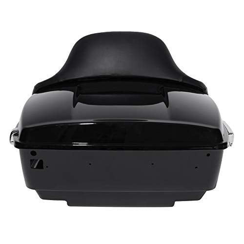 SLMOTO 13.7" King Tour Trunk Backrest, 13.7" Chopped Backrest Mounting Rack Round Fit For Harley Road King Road Glide Street Glide FLHXSE and CVO Limited FLHTKSE 2014-2025 - color: AStyle #09