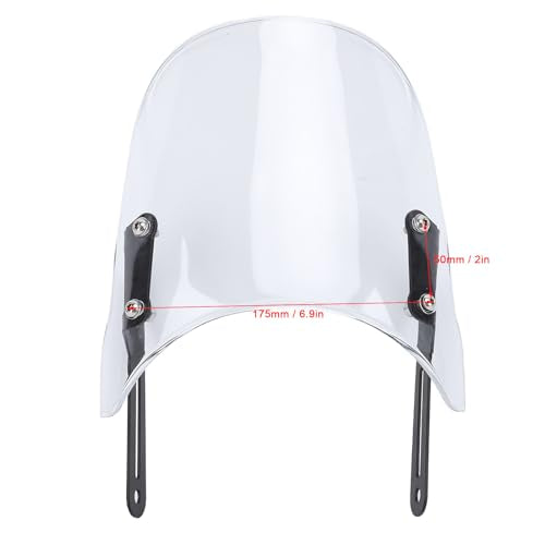 Motorcycle , Clear Wind Deflector PMMA Panel Front Wind Deflector with Mount Bracket for Scrambler 400X 2023-2024, for Speed 400 2023-2024, for Street Scrambler 900 - size: Transparent