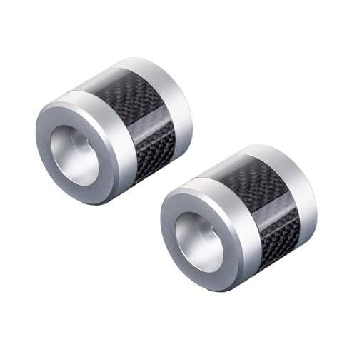 Advanblack Protek Machined CNC Alumium with Carbon Fiber Inlay Crash Bar Slider (Silver CNC w/Carbon Inlay) - color: Silver CNC w/ Carbon Inlay