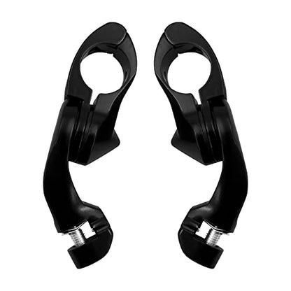 Motorcycle Adjustable Short Angled Highway Foot Pegs Mount Kit Fits For Harley Touring Road King Road Glide Electra Glide Softail Dyna Sportster For 32mm 1.25" 1-1/4" Engine Guards Black