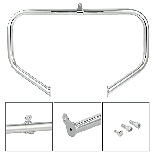 TCMT Highway Engine Guard Crash Bar Lower Vented Leg Fairing with 6.5" Speakers Fit For Harley Touring 2014-2024 Road King Road Glide Street Glide Electra Glide - color: Chrome Crash Bar, Standard Leg, size: Style B Lower Vented Leg