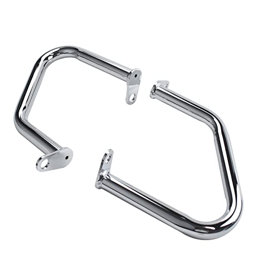 Motorcycle Bumper Engine Protector Compatible with Tri-umph Bonneville T100 T120 2017-2024 Street Twin Speed Twin 900 2023-2025 Thruxton R Speedmaster Crash Bar Protector (Chrome)