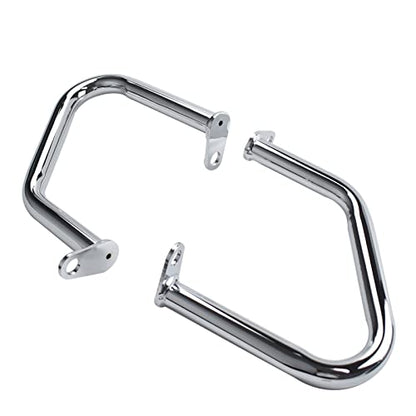 Motorcycle Bumper Engine Protector Compatible with Tri-umph Bonneville T100 T120 2017-2024 Street Twin Speed Twin 900 2023-2025 Thruxton R Speedmaster Crash Bar Protector (Chrome)