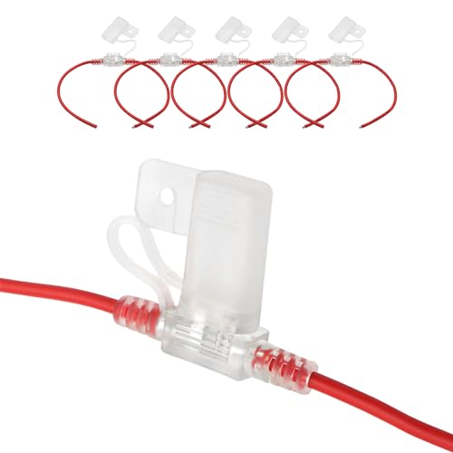 5PCS 12 AWG Inline Fuse Holder Waterproof Fuse Holder for Mini ATM Blade Fuse Automotive Replacement Fuse Holder