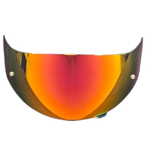 C90 Helmet Shield Replacement,HJ-17 Motorcycle Helmet Visor Compatible with CL-MAX 2/is-MAX/ISMAX BT/SY-MAX 3 (Deep Gold Red) - color: Deep Gold Red