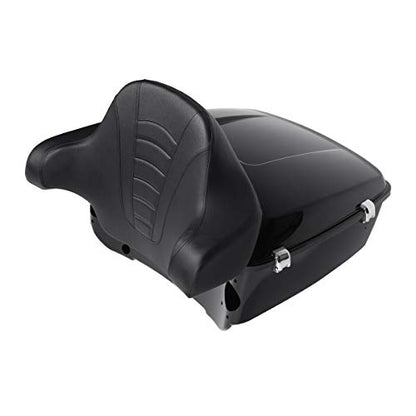 TCMT King Pack Trunk Wrap-Around Backrest Two Up Mounting Rack Fit For Harley 2014-2025 Touring CVO Road King Road Glide Street Glide Electra Glide Pack Trunk - color: Style A+Chrome 2 Up Rack#1