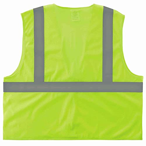 Ergodyne GloWear Reflective Safety Vest, Yellow, Orange, Mesh, Adults, Unisex, Hi-Visibility Safety Vest, Vest - color: 20975, size: Large-X-Large, style: Hv Vest - Class 2
