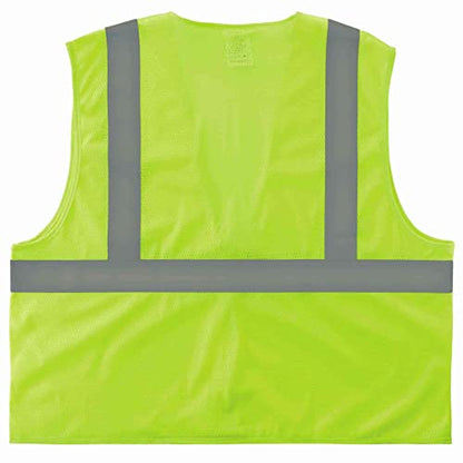 Ergodyne GloWear Reflective Safety Vest, Yellow, Orange, Mesh, Adults, Unisex, Hi-Visibility Safety Vest, Vest - color: 20975, size: Large-X-Large, style: Hv Vest - Class 2