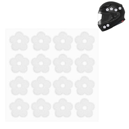 PH PandaHall 6pcs Reflective Stickers White Flower Reflective Decal Self Adhesive Motorcycle Helmet Stickers Waterproof Vinyl Sticker for Laptop Helmet Bicycle Car Motorcycle Bike Trailer Mailbox Bag - color: White