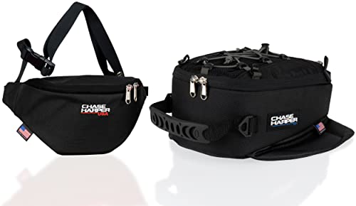Chase Harper USA 450M Magnetic Tank Bag - RED LINE Fanny Pack Combo - style: 450 Magnetic - Red Line Fanny Pack