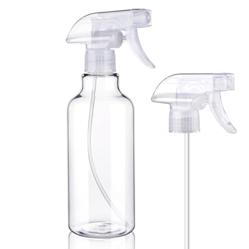 Spray Bottles Plastic Spray Bottle for Hair Mist/Stream Heavy Duty Empty Spray Bottles for Cleaning Solutions, Plants, Cooking (16.9oz-Clear+nozzle) - color: 16.9oz-Clear+nozzle
