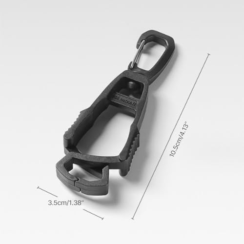 2 Pcs Gloves Belt Clips Hanger Gloves Holder Grabbers Clip Holder Work Clip Keeper Easy to Use Belt Clips Clamp Lightweight Connector - color: Black