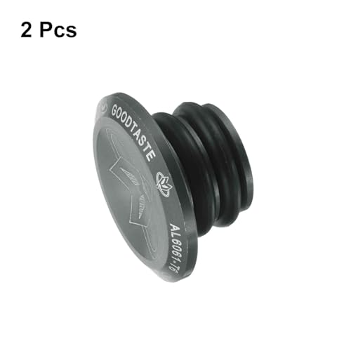HARFINGTON Bar End Plugs Aluminum Handlebar End Caps Bike Plugs with Matching Rings for MTB Road BMX Fixed Gear Bike, Gray - color: Gray