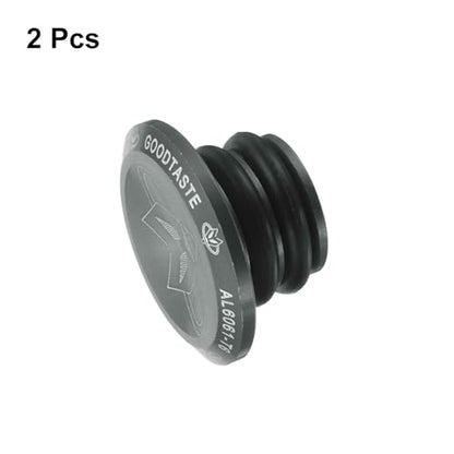 HARFINGTON Bar End Plugs Aluminum Handlebar End Caps Bike Plugs with Matching Rings for MTB Road BMX Fixed Gear Bike, Gray - color: Gray