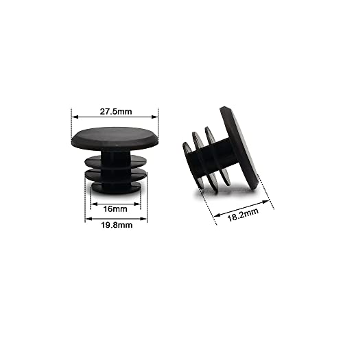 10 Pieces Handlebar Bar End Plugs Caps Bicycle Handlebar End Caps for Road Mountain Bike Most Bicycle Grip Bar End Plugs (Black)