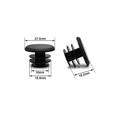 10 Pieces Handlebar Bar End Plugs Caps Bicycle Handlebar End Caps for Road Mountain Bike Most Bicycle Grip Bar End Plugs (Black)