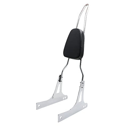 Motorcycle Detachable Pad Passenger Backrest Sissy Bar for 2006-2016 Harley Davidson Dyna FLD Street Bob FXDB FXD Wide Glide Super Glide Custom FXDC Low Rider FXDL Chrome - color: Chrome