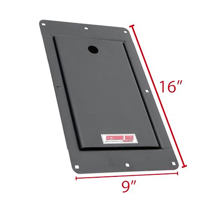 Extreme Max 5001.6501 Flip-Up Recessed Flush-Mount Motorcycle Wheel Chock for Enclosed Trailers - 16"