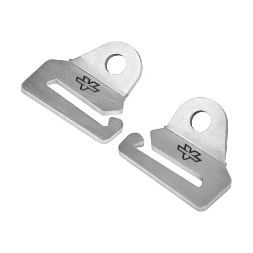 ViaTerra Quick Release Motorcycle Strap Hooks |Heavy Gauge Stainless Steel Mounting Brackets, Universal Fit, Set of 2 (M8) - size: M8