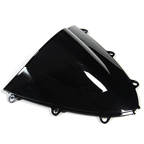 Motorcycle Double Bubble Windshield Windscreen Compatible for Honda CBR1000RR 2008 2009 2010 2011 Black - color: Black