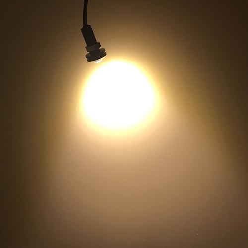 4Pcs 23mm DC 12V Black shell Eagle Eye Cob LED Car Fog DRL Daytime Running Light Backup Reverse Tail Rock Lights Headlights Signal Lamp Small bulb DIY use for car and motorcycle (Warm white) - color: Warm white