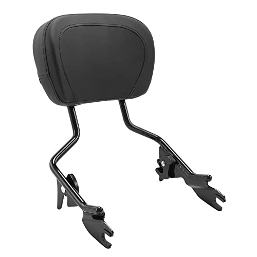 TCT-MOTORPARTS Black Detachable Backrest Sissy Bar w/Docking Hardware Kits Fit For Harley Touring Street Road Glide 2014-2025 - color: Black #1(2014-2025)