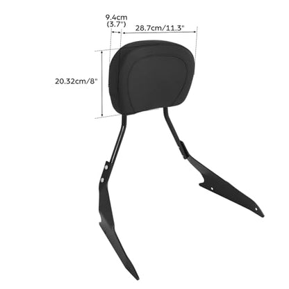 XFMT Motorcycle Black Detachable Sissy Bar Passenger Backrest Pad For Suzuki Boulevard M109R 2006-2024