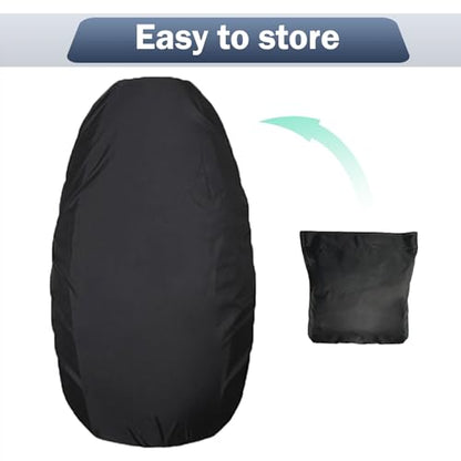 1 PC Motorcycle Seat Cover, 27.55" x 45.27" Rainproof Seat Protector Cover, Breathable Heat Insulation Oxford Cloth Accessories, Universal for Motorcycles (Black #XXL)