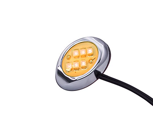 Oznium LED Modules (Round Chrome, Amber LED) - color: Amber LED, size: Round Chrome
