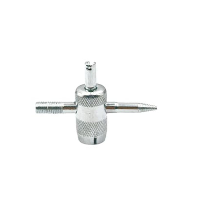 1Pcs 4-Way Tire Valve Stem Core Removal Tool, 4-in-1 Tyre Valve Core Tool Tire Stem Core Wrench Multifunctional 4 Way Valve Stem Remover Tire Repair Tool Compatible with Car Motorcycle Bicycle