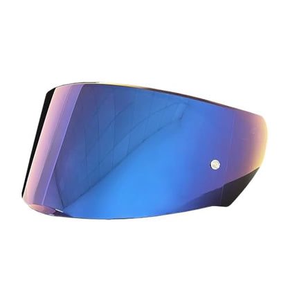 Assault Helmet Visor,Motorcycle Helmet Shield Replacement UV Protection Windshield Compatible With Assault,Stream,Rapid,Storm,FF320,FF328,FF353,FF800(Blue) - color: Blue