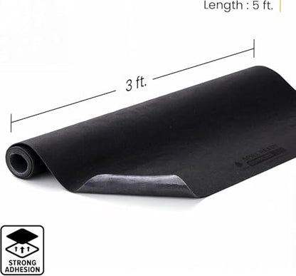 Spill Ready 3' x 5' Adhesive Absorbent Floor Mat (1 Pack Pre-Cut Mat), Heavyweight, Precut Oil, Grease & Water Floor Mat | Black Garage Mats - size: 3' x 5'