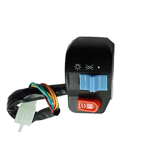 XDF 1 Pair 12V Waterproof Motorcycle Left and Right Handlebar Control Switch Horn Turn Signal Compatible for Chinese GY6 50cc 125cc 150cc Moped Scooter (Size: One Lever)