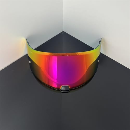 HJ20M Helmet Visor With Anti Fog Film, Motorcycle Helmet Face Shield Windshield Lens For HJC C70 FG-17 FG-ST IS-17 (Revo Rose Red) - color: Revo Rose Red