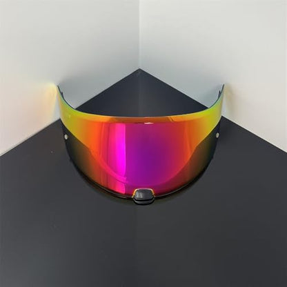HJ20M Helmet Visor With Anti Fog Film, Motorcycle Helmet Face Shield Windshield Lens For HJC C70 FG-17 FG-ST IS-17 (Revo Rose Red) - color: Revo Rose Red