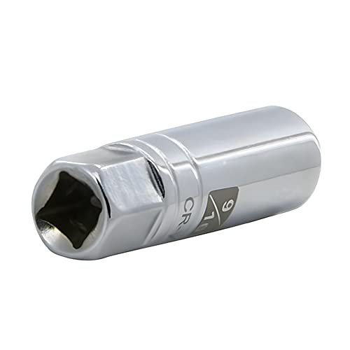 9/16-inch Magnetic Spark Plug Socket 3/8-inch Drive 6-Point Powerful Magnet Retains Spark Plugs Chrome Vanadium Steel - size: 9/16-inch