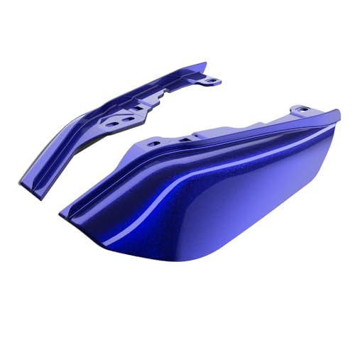 Advanblack 2025 Road Glide Mid Frame Air Deflectors Heat Shields Deflector for Harley Touring '09-'25 Harley RG, Street Glide, Road King (Blue Streak) - color: Blue Streak