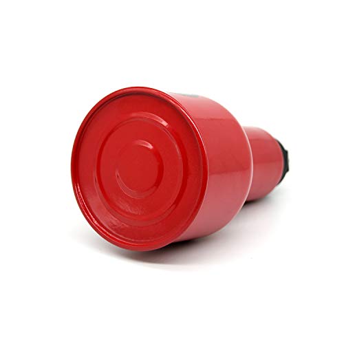 500ML Metal High Pressure Feed Oil Spray Gun Bottle Oil Can with Detachable Metal Straight & Flexible Spout - color: Red