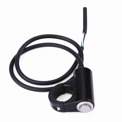 22mm Motorcycle Handlebar Mount Button Switch, A Blue Ray Version Motorcycle Handlebar Mount Switch Push Button Headlight Brake Fog Lights (Type B self-Locking Button with Light) - size: Type B self-locking button with light