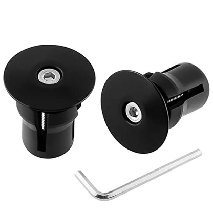 Bicycle Handlebar Bar End Plugs Caps Bike Handlebar Plugs Perfect for Most Bicycles Road Bike Mountain Bike BMX MTB Fixie - color: Black-no logo