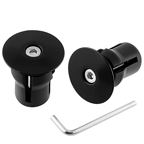 Bicycle Handlebar Bar End Plugs Caps Bike Handlebar Plugs Perfect for Most Bicycles Road Bike Mountain Bike BMX MTB Fixie - color: Black-no logo