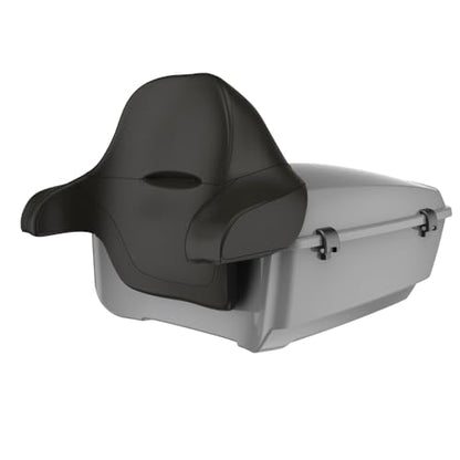 Advanblack King Tour Trunk Pack Compatible with Harley Touring CVO Road Glide, Street Glide, 2023.5 2024 2025 2026 Mounting Rack, Full Backrest & Trunk Liners (Dark Billiard Gray) - color: Dark Billiard Gray