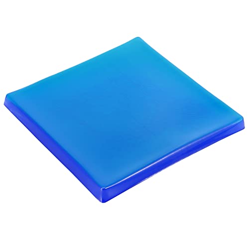 F FIERCE CYCLE 35x35x2cm Motorcycle Seat Gel Pad Shock Absorption Mat Comfortable Soft Cushion Blue