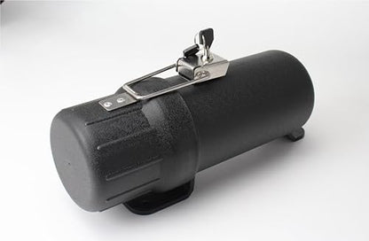 Universal Motorcycle Tool Tube,Motorcycle Storage Box Waterproof - Black(with Lock) - size: Large: 31.5*10.8*10.8cm(with Lock)