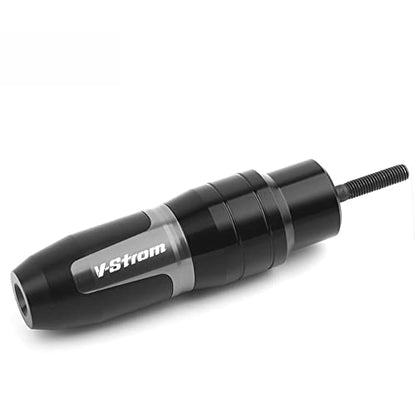 For SUZUKI V-Strom 250 650 1000 DL250 DL650 DL1000/V-Strom1000/XT Motorcycle CNC Aluminum Frame Crash Pad Exhaust Sliders Crash Protector slider - color: Titanium