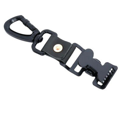 Leather Glove Clips with Metal Hooks - Work Glove Holders for Duty Belts, Electricians And Filming Work Construction - color: Black