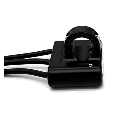 22mm Waterproof Motorcycle Switch with LED - Handlebar Mount ON-OFF Self-Return Button Fit For Headlight and Horn Durable Aluminum Alloy Design