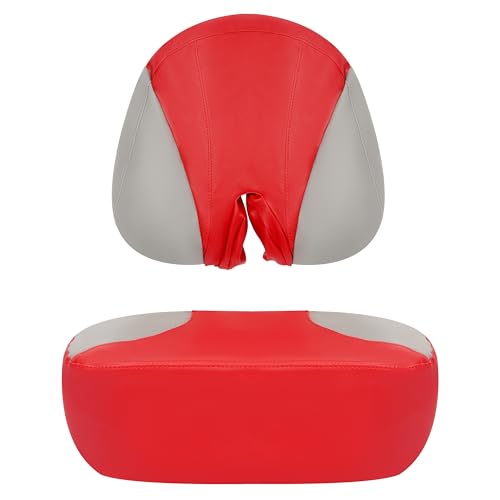 ECOTRIC Boat PVC Seat Cover Set Compatible with 2007-2011 Sea Doo Speedster 150 4 seat Model Outdoor Red & Gray Durable - color: Red and Gray